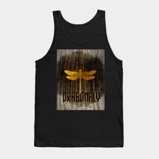 Golden dragonfly design Tank Top